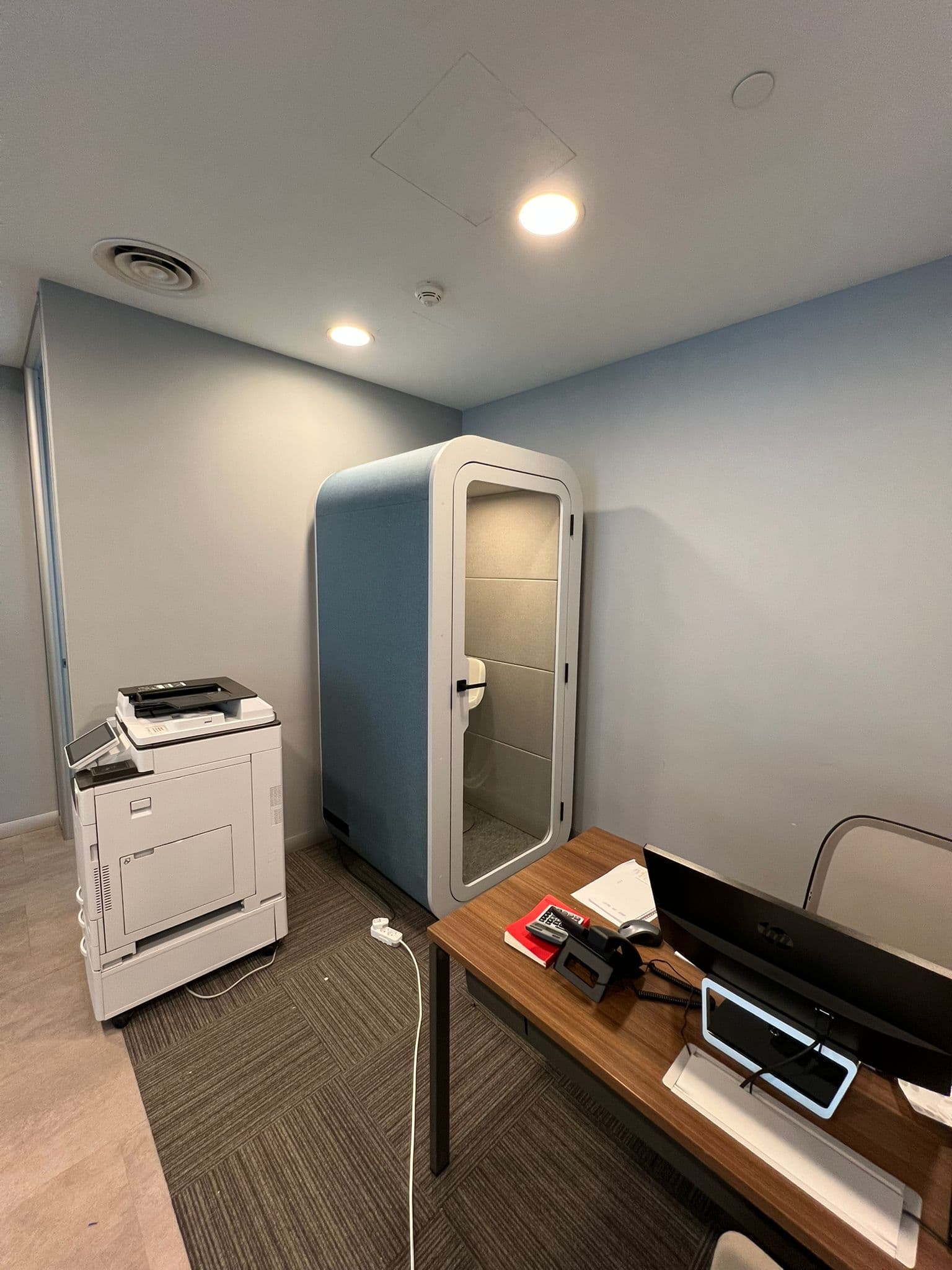 Real QAkustik installation photographed after completed fit-out