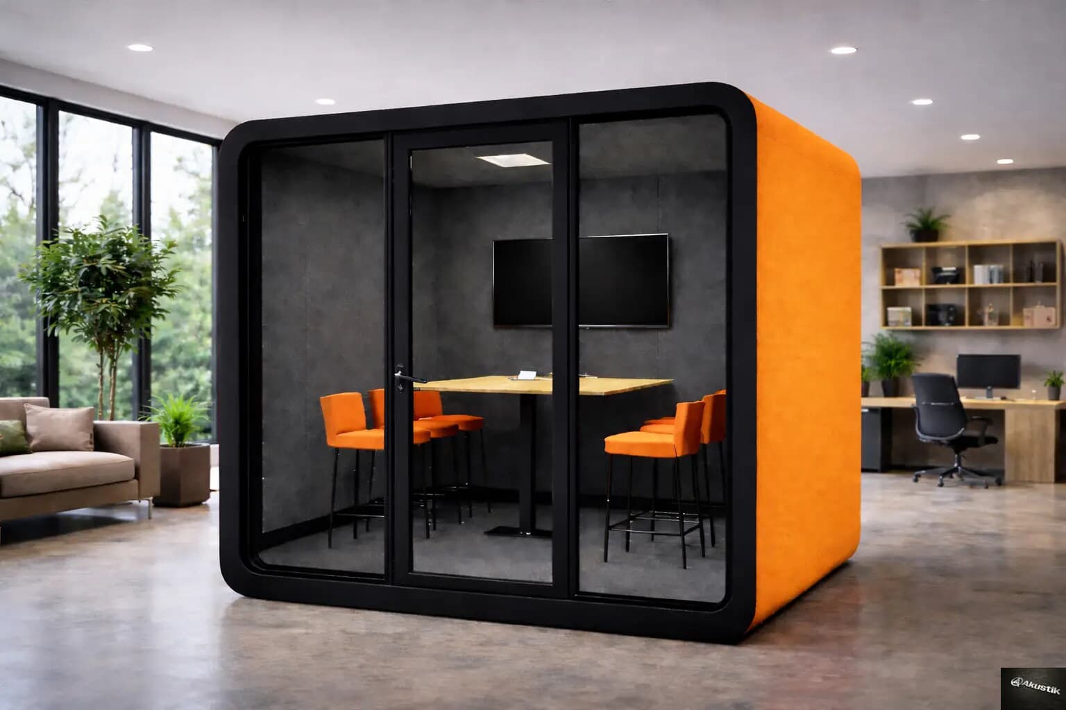 Q Pod Amsterdam six-person meeting room pod