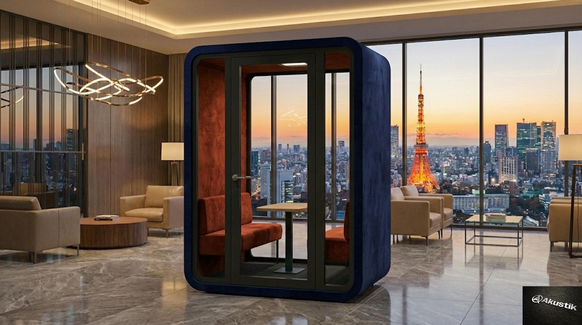 Paris 4-person meeting phone booth