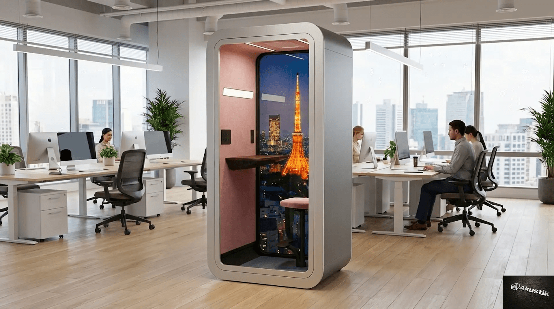 Tokyo compact phone booth for one person