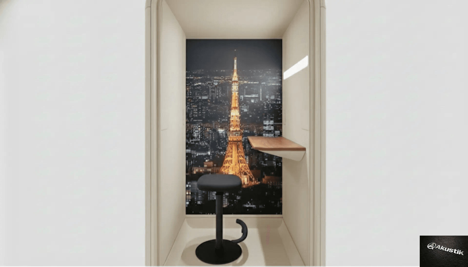 Q Pod Tokyo acoustic booth interior angle